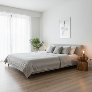 เก้าอี้ไม้สักธรรมชาติลายไม้แบบริบบิ้น งานแฮนด์เมดทันสมัย โต๊ะข้างไม้เนื้อแข็ง สำหรับโรงแรม ห้องนอน ทางเข้าบ้าน บูติก คาเฟ่ ร้านค้า - Product Image 4