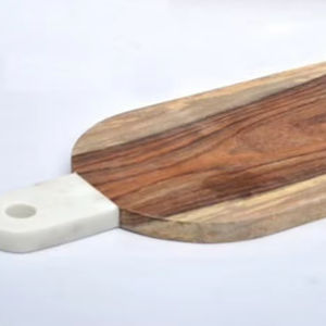 Planche à découper rectangulaire en bois d'acacia et résine époxy - Durable, lavable au lave-vaisselle, épaisseur de 1,5 cm pour la cuisine, le mini-bar et la charcuterie - Product Image 1