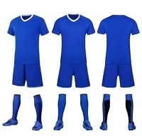 Men's Orange V-Neck Soccer Jersey Short Sleeve Moisture Wicking <b>Polyester</b> Sport <b>Shirt</b> Adult Regular Fit Solid Color Block Design - Product Image 2