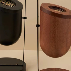 Ensemble de brûleurs d'encens modernes en métal et bois, élégants diffuseurs rotatifs pour une décoration intérieure raffinée et la relaxation - Product Image 4