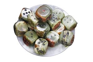 Dados de Mármol Vintage, Dados de Piedra Natural para Juegos, Accesorio Decorativo Coleccionable para Juegos de Mesa - Product Image 4