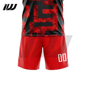 ชุดฟุตบอลผู้ชายผ้าโพลีเอสเตอร์ 100% ระบายอากาศได้ดี น้ำหนักเบา ผ้าต้านเชื้อแบคทีเรีย สำหรับการฝึกซ้อมและการแข่งขันทีม แบบปกติ - Product Image 6