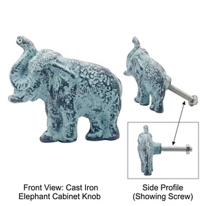Ba Elephant Shape Cast Iron Modern Durable Drawer Pull Handle for Bedroom Warehouse Dresser <b>Cabinet</b> Furniture Hardware - Product Image 4