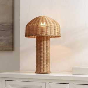 Hand-woven rattan shades for <b>table</b> lamps direct price from factory decor bedside desk lamp - Product Image 6