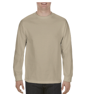<b>Men's</b> Long Sleeve Solid Color Round Neck Casual <b>Shirt</b> 100% Cotton Poplin Fabric Autumn Wear - Product Image 1