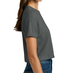 Custom Made Gym Fitness Women Crop T-Shirt Summer Short Sleeve Moisture Wicking <b>Athletic</b> Cropped Tee Shirt Bulk Manufacturer - Product Image 5
