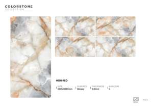 Carrelage en porcelaine brillant élégant 600x1200mm 60x120cm 24x48 pouces, grand format, surface décorative intérieure de qualité supérieure - Product Image 3