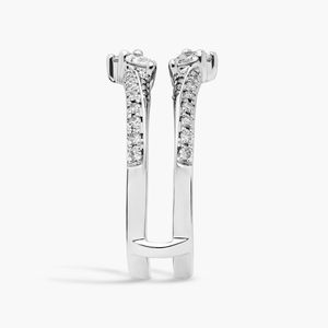 Winged Rollover <b>Diamond</b> <b>Ring</b> Insert in Rose Gold - Product Image 5