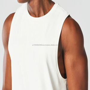 Débardeur de sport en coton décontracté de haute qualité, étiquette privée, débardeur d'entraînement XL respirant, lavé, personnalisé, entraînement physique, service OEM - Product Image 2