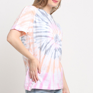 Women's Tie <b>Dye</b> Short Sleeve Crew Neck T-Shirt Regular Fit Cotton Jersey Loose Casual Spring Summer - Product Image 4