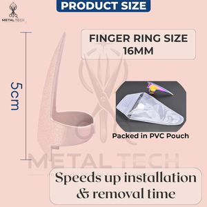 Custom Hair Parting & Sectioning Ring Stainless Steel Finger <b>Tool</b> For Braiding Hair Pick For Precise Durable Hair Styling Use - Product Image 5