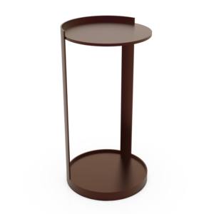 Elegante Mesa Auxiliar de Metal Compacta para Sofá, con Superficie Redonda y Estante Inferior, Mesa de Centro Minimalista para Espacios Pequeños - Product Image 2