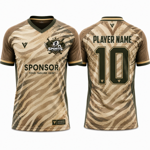 Maillot de football de haute qualité en maille respirante en polyester à séchage rapide, personnalisable pour les clubs professionnels et les équipes amateur - Product Image 1