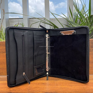 Premium Document Organizer Hot Selling Tooled Leather <b>A4</b> A5 Size File Cover Floral Design <b>Portfolio</b> Organizer Office Binder - Product Image 6