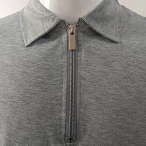 Camisas Polo de Alta Calidad al por Mayor para Hombre, Camisa de Manga Corta con Cierre de Cremallera de Color Sólido para Ropa Masculina, Logotipo Personalizado con Impresión - Product Image 4