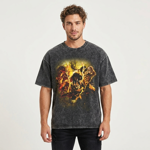 Camiseta con estampado gráfico personalizado DTG, 100% algodón, calidad premium, estilo vintage moderno, manga corta para hombre - Product Image 4