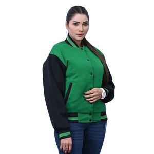 Chaquetas Varsity de Piel de Oveja para Mujer al por Mayor, Cuello Alto, Diseño Personalizado, Transpirables, Servicio OEM Disponible - Product Image 5