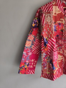 Quilted <b>Patchwork</b> <b>Jacket</b> Women's Mandarin Collar Full Sleeve Cotton Autumn Style Regular Length Hand Embroidery Design gift - Product Image 2