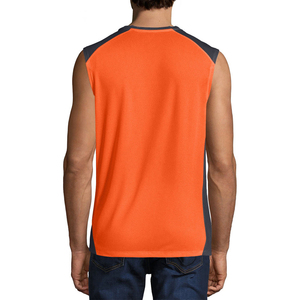 เสื้อกล้ามถักนิตติ้งลำลอง ผ้าฝ้าย 100% แห้งเร็ว ระบายอากาศดี เหมาะสำหรับออกกำลังกาย ฟิตเนส ขายส่ง รับสกรีนโลโก้ เสื้อออกกำลังกายผู้ชาย - Product Image 4