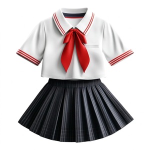 เสื้อเบลเซอร์สีเทาสำหรับเด็กนักเรียนประถม แต่งขอบสีแดงเลือดหมู ผ้าทอเนื้อเรียบ สำหรับเด็กผู้ชายและเด็กผู้หญิง ชุดนักเรียน - Product Image 3