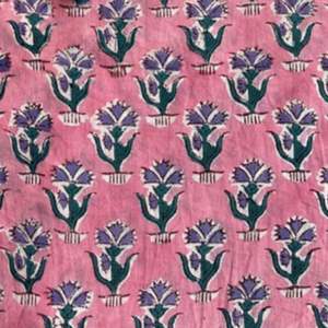 Premium Indian Woven Hand Block Printed Pure Cotton Fabric Yard Floral Home Textile Eco Friendly Sustainable Durable <b>Machine</b> - Product Image 4