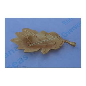 Plateau de fruits secs en métal de qualité supérieure plat de service en forme de feuille en aluminium plaqué or pour hôtel à la maison - Product Image 5