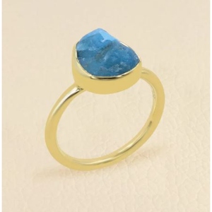 Anillo de Diamante Herkimer Natural con Engaste de Plata de Ley 925, Gema Geométrica, Estilo Minimalista, Uso Diario, Unisex - Product Image 2