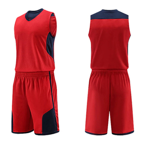 Custom Red Basketball Set Sleeveless V Neck Moisture Wicking Polyester Uniform for Men Adults All Seasons - Product Image 6