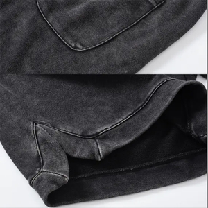 กางเกงขาสั้นผู้ชายแบบมีเชือกผูกเอว ล้างสีแบบแอซิดวอช สำหรับผู้ใหญ่ ใส่เล่นกีฬา ระบายอากาศได้ดี เหมาะสำหรับฤดูร้อน ขายส่งในราคาพิเศษ - Product Image 6