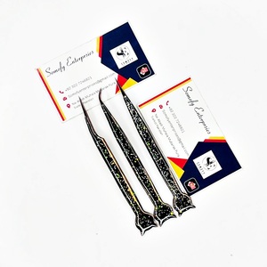 Pince à cils Somofy Enterprises en acier inoxydable, pointe lisse, prise parfaite, conception de précision pour les cils inférieurs, longueur 10 mm - Product Image 6
