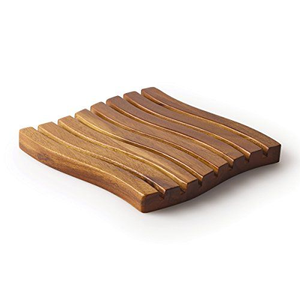Acacia Wood Soap Dish Set | Bathroom Kitchen Organizer by blossom craft india - Product Image 1