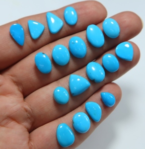 Arizona Turquoise Loose Cabochon Natural Blue Turquoise Mix Shape Stones for Jewelry Making - Product Image 3