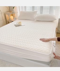 Premium Quality Noiseless Breathable Anti-Slip Mattress <b>Protector</b> <b>Waterproof</b> Mattress <b>Protector</b> Cotton Luxury - Product Image 1