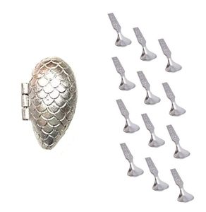 Moule à gujiya en acier inoxydable, ensemble de 6 cuillères Sancha avec manche, accessoires de cuisine portables, finition mate, polyvalents - Product Image 6