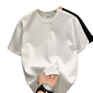 เสื้อยืดผู้ชายทรงหลวมขนาดใหญ่ ผ้าฝ้าย 100% สีพื้น แขนสั้น เป็นมิตรกับสิ่งแวดล้อม ระบายอากาศได้ดี ผ้าถัก ไม่เป็นขุย 275gsm - Product Image 2