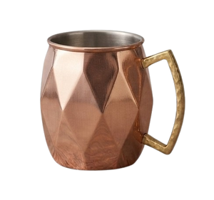 Mug en cuivre Moscow Mule à poignée métallique, best-seller, design optimal, pour bière, plaqué cuivre - Product Image 4