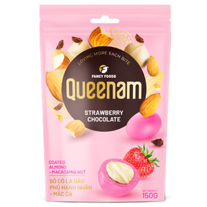 Excellent Quality Dragee Direct Sale From Manufacture OEM/ODM HALAL Strawberry Chocolate Coated Almond <b>Macadamia</b> <b>Nuts</b> 150G Snack - Product Image 1