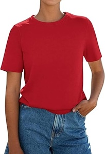 Camiseta de algodón lisa de alta calidad para mujer - Product Image 6
