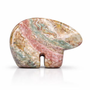 Figura de Oso de Cristal de Jaspe Zuni Natural Tallada a Mano, Piedra Pulida de Alta Calidad, Figura de Animal Feng Shui para Decoración del Hogar y Regalos - Product Image 1