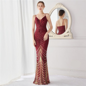 Vestido de Fiesta Elegante para Mujer, Diseño Nuevo y Sexy, Vestido Holgado con Tirantes, Vestido de Noche para Graduación - Product Image 1