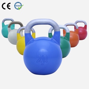 Ensemble de kettlebells de compétition en acier VIGFIT, équipement de musculation calibré pour la musculation croisée en salle de sport - Product Image 1