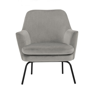 Sillón Moderno Industrial Tapizado en Gris Glaciar con Patas de Metal Negro Mate y Espuma de Alta Densidad para Ejecutivos de Lujo - Product Image 2