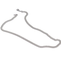 Chaîne incurvée en argent sterling 925 d'excellente qualité pour hommes et femmes Designer fait à la main Design classique à la mode