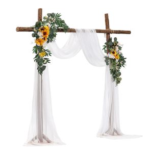 Kit Fiori per Arco Nuziale Giallo Fai-da-Te, Set di Composizioni Floreali Artificiali in Metallo, Include 2 Pezzi di Drappeggi e 1 Pezzo di Sh - Product Image 4