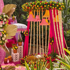 Abat-jour multicolore pour fête de mariage Mehendi Festive Home Decor Lanterns Chandelier pour Noël Pâques Diwali - Product Image 1