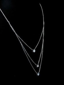 Cadena de Diamantes Cultivados en Laboratorio con Corte Princesa Redondo en Oro Blanco de 9K para Mujer, Oferta de Fábrica, Cadena de Diamantes Elegante y Minimalista - Product Image 2