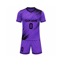 Ensemble d'uniformes de football sublimés en gros, échantillon gratuit personnalisé, kit de maillot de sport, maillot athlétique à manches courtes 100% polyester