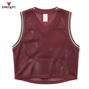 New Quality Vintage <b>Mesh</b> Tank <b>Top</b> for Men Custom 100% Polyester Eco-Friendly Quick Dry Breathable Gym Sport Summer Wear - Product Image 2