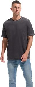 เสื้อยืดคอกลมผู้ชายเนื้อหนา - เสื้อยืดพรีเมียมผู้ชาย ผ้าฝ้าย 100% หนา ซักแล้วไม่หด - Product Image 3