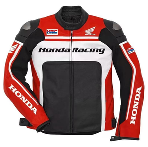 Veste de course pour moto en cuir de vache véritable Zonda pour homme/Chaqueta, équipement de protection CE niveau 2 avec bosse dorsale - Product Image 1
